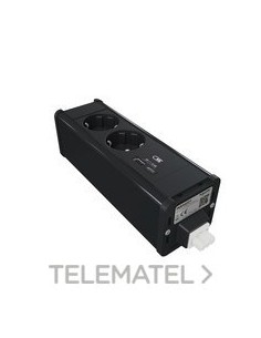 MÓDULO 2 SCHUKO + USB A Y C ANTRACITA