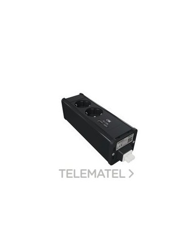 MÓDULO 2 SCHUKO + USB A Y C ANTRACITA