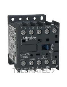 MINICONTACTOR 9A 3P 24V CC ANTIPARÁSITO