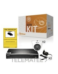 Kit-2DHVR1P CON DVR Y DOS DOMOS PIR