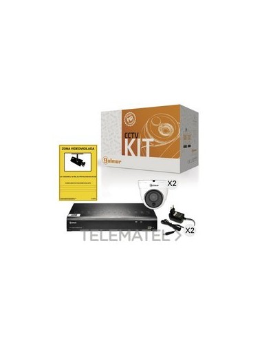 Kit-2DHVR1P CON DVR Y DOS DOMOS PIR