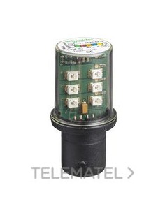 LÁMPARA LED BA15D 24V ROJO INTERMITENTE
