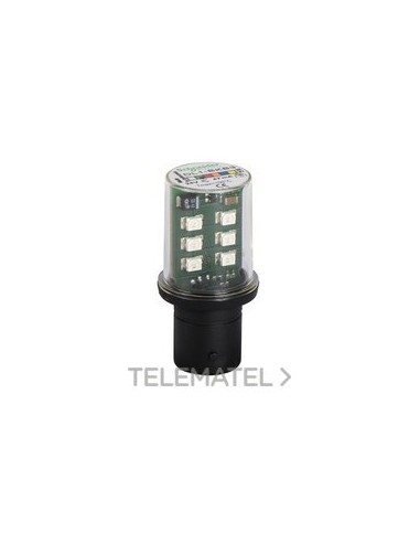 LÁMPARA LED BA15D 24V VERDE INTERMITENTE