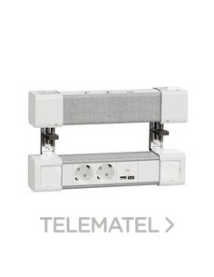 KIT DUAL 2 SCHUKO+USB C BL/Al