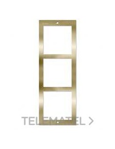 MARCO INOXIDABLE 3 MÓDULOS NX6003 DORADO