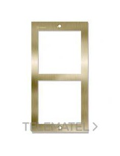 MARCO INOXIDABLE 2 MÓDULOS NX6002 DORADO
