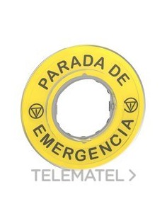 ETIQUETA PARADA EMERGENCIA 3D