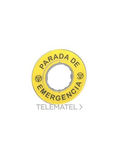 ETIQUETA PARADA EMERGENCIA 3D