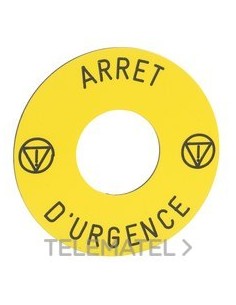 ETIQ.MARCADA d.45mm PULS.PDA.EMERG."ARRE