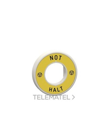 ETIQUETA LUMIN.BL/RJ 24V "NOT HALT" LOGO