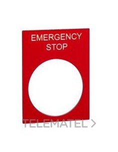 ETIQUETA INGLES "EMERGENCY STOP"