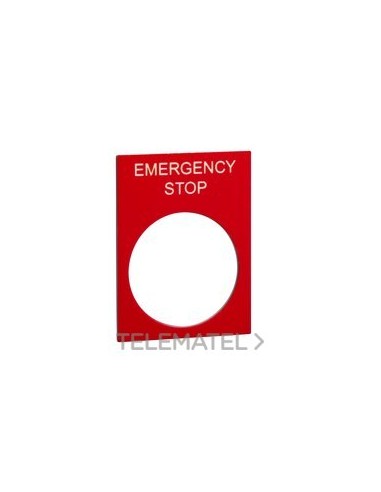 ETIQUETA INGLES "EMERGENCY STOP"