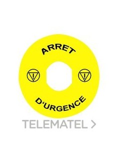 ETIQ.CIRC.PULS.SETA "ARRET D'URGENCE"