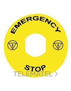 ETIQ.CIRC.PULS.SETA "EMERGENCY STOP"
