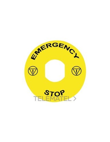ETIQ.CIRC.PULS.SETA "EMERGENCY STOP"