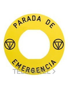 ETIQUETA CIRC.60mm 'PARADA EMERGENCIA'