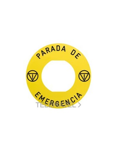 ETIQUETA CIRC.60mm 'PARADA EMERGENCIA'