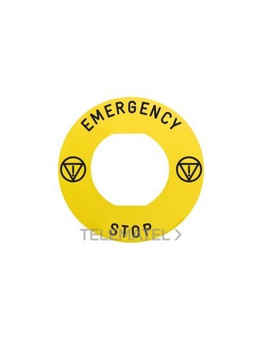 ETIQ.CIRC.60mm 'EMERGENCY STOP' ZBY9330M
