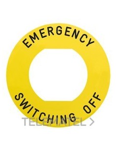 ETIQ.CIRC.60mm 'EMERGENCY SWITCHING OFF'