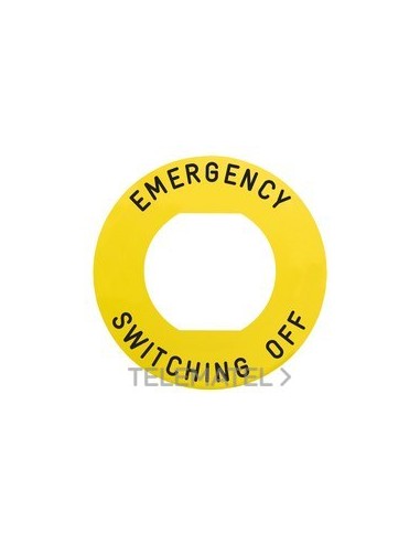 ETIQ.CIRC.60mm 'EMERGENCY SWITCHING OFF'