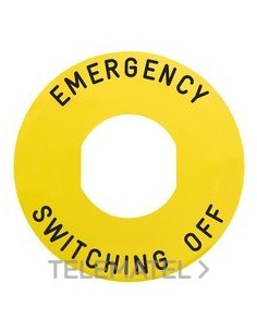 ETIQ.CIRC.60mm 'EMERGENCY SWITCHING OFF'