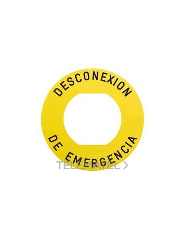 ETIQ.CIRC.60mm 'DESCONEXIÓN EMERGENCIA'
