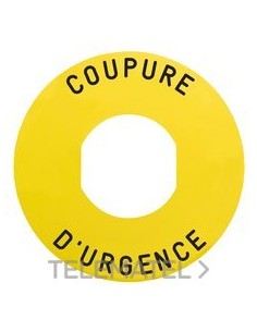 ETIQ.CIRC.60mm 'COUPURE D´URGENCE' NG