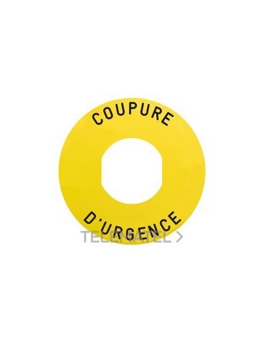 ETIQ.CIRC.60mm 'COUPURE D´URGENCE' NG