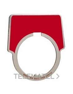 ETIQUETA ALUMINIO SIN TEXTO 44x50mm ROJO