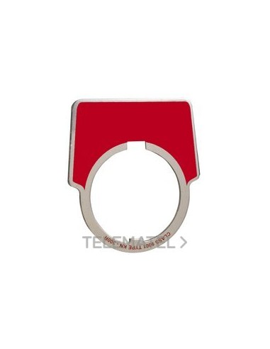 ETIQUETA ALUMINIO SIN TEXTO 44x50mm ROJO