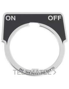 ETIQUETA ALUMINIO 40x43mm OFF-ON