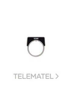 ETIQUETA ALUMINIO 40x43mm DOWN