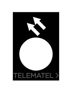 ETIQUETA 30x40mm NEGRO HACIA ATRÁS GV