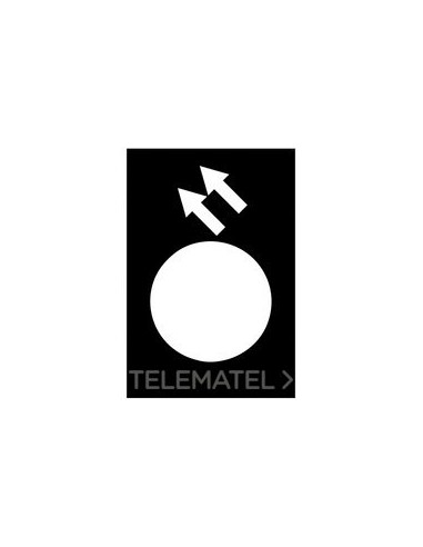 ETIQUETA 30x40mm NEGRO HACIA ATRÁS GV