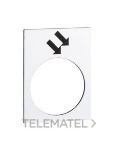 ETIQUETA 30x40mm BL HACIA ADELANTE GV