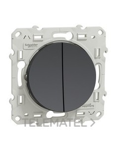 DOBLE CONMUTADOR 10A ANTRACITA