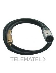 CABLE INTERCONEX.1m RCA MACHO/XLR M
