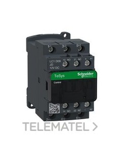 CONTACTOR 9A 1 NA/1 NC 12V CC-AR ANTIP.