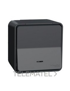 CONMUTADOR SUPERFICIE CON LED GRIS