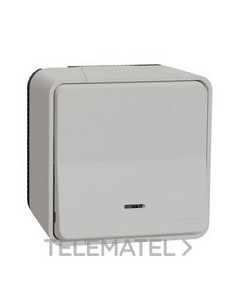 CONMUTADOR SUPERFICIE CON LED BLANCO