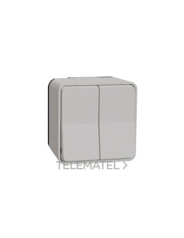 CONMUTADOR DOBLE SUPERFICIE BLANCO