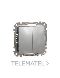 CONMUTADOR DOBLE 10AX ALUMINIO