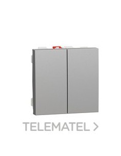CONMUTADOR DOBLE 2 MÓDULOS ALUMINIO