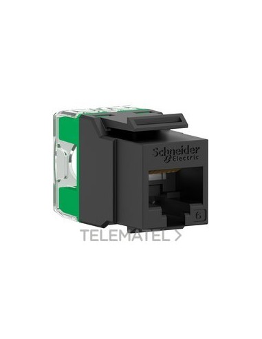 CONECTOR RJ45 KEYSTONE UTP CAT6 NEGRO