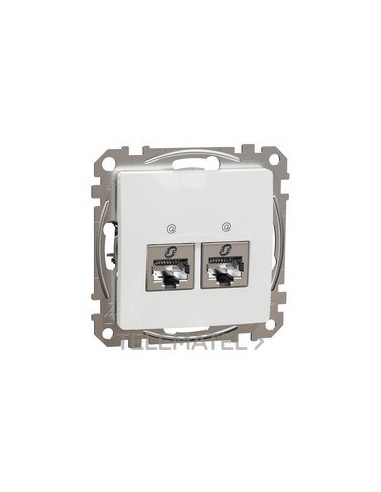 CONECTOR RJ45 DOBLE CAT6A STP BLANCO
