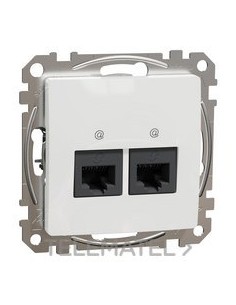 CONECTOR RJ45 DOBLE CAT6 UTP BLANCO
