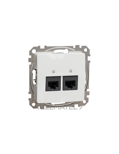 CONECTOR RJ45 DOBLE CAT6 UTP BLANCO