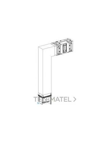 CODO ABAJO SEGMENTO B 630A ALUMINIO