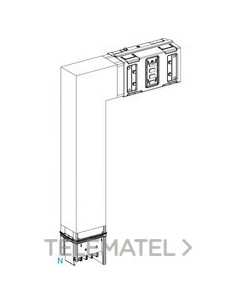 CODO ABAJO SEGMENTO B 1000A ALUMINIO