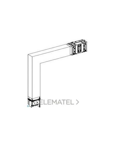 CODO ABAJO SEGMENTO A B 630A ALUMINIO